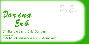 dorina erb business card